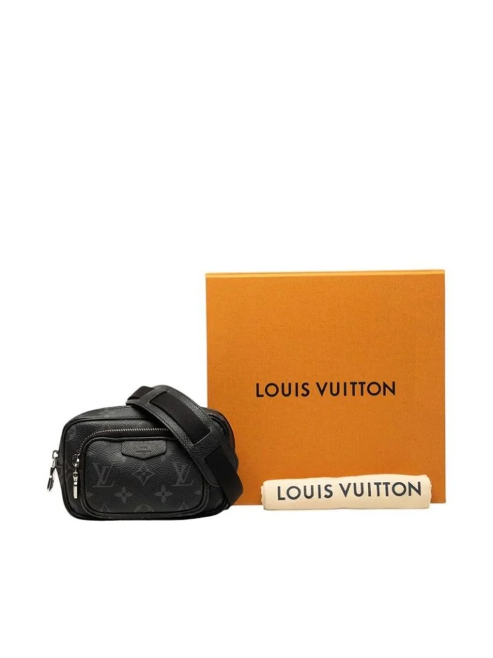 Louis Vuitton Monogram Eclipse Outdoor Pochette Crossbody Shoulder Bag Noir